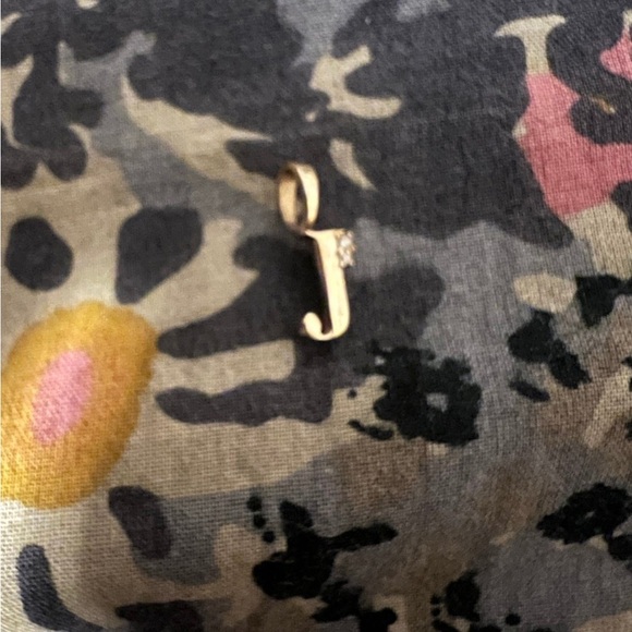 Bayou with love 14k gold and diamond initial charm. - Picture 2 of 6